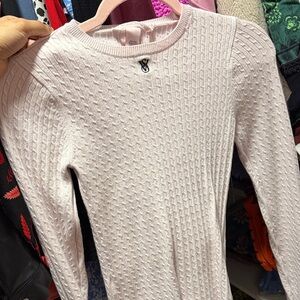 Light Pink Cable Knit Sweater